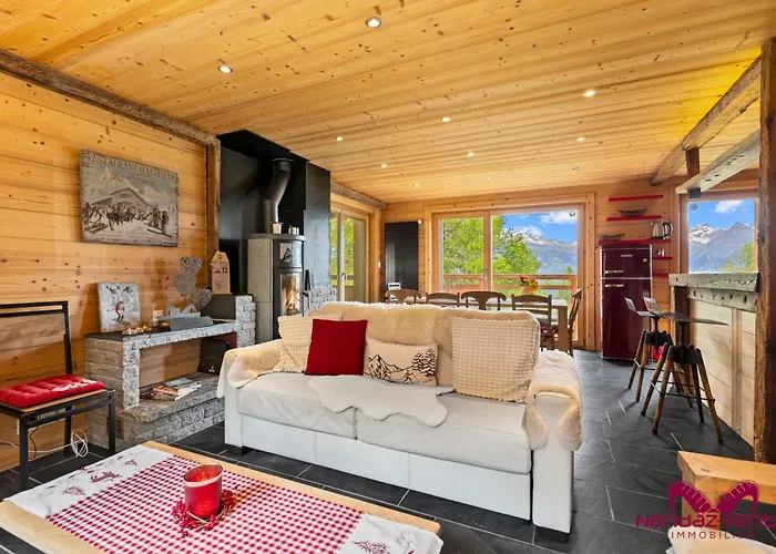 Alpehytte Cosy Le Bouquetin Jacuzzi Et Sauna Ideal Familles & Couples Vue Imprenable